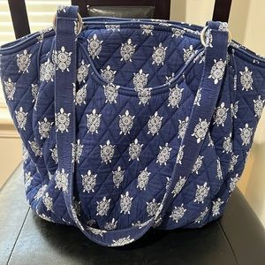 Vera Bradley Blue Turtle Over the Shoulder Bag.
